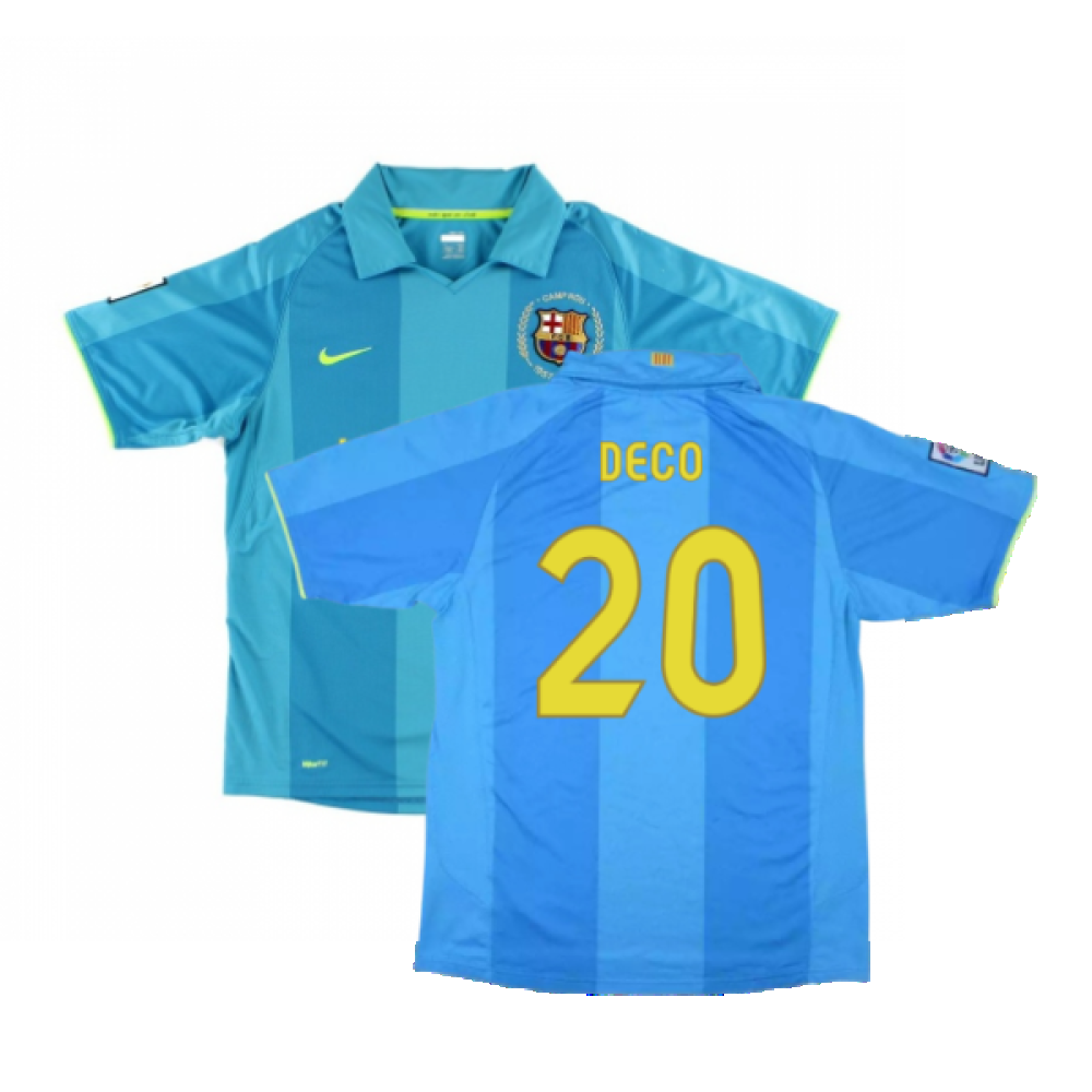 Barcelona 2007-08 Away Shirt (XXL) (Excellent) (Deco 20) – Soccer