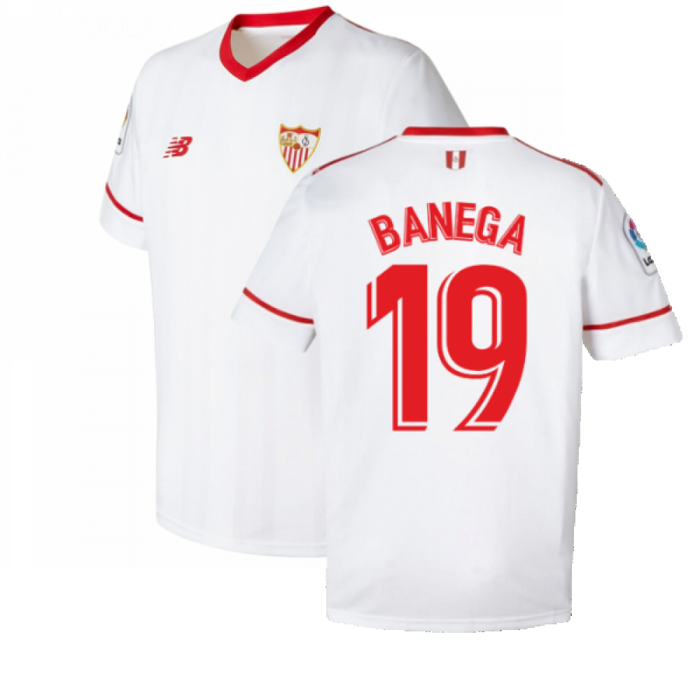 Sevilla 2017-18 Home Shirt ((Excellent) L) (Banega 19)_0
