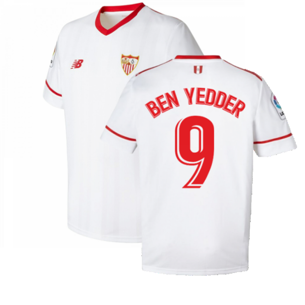 Sevilla 2017-18 Home Shirt ((Excellent) L) (BEN YEDDER 9)_0