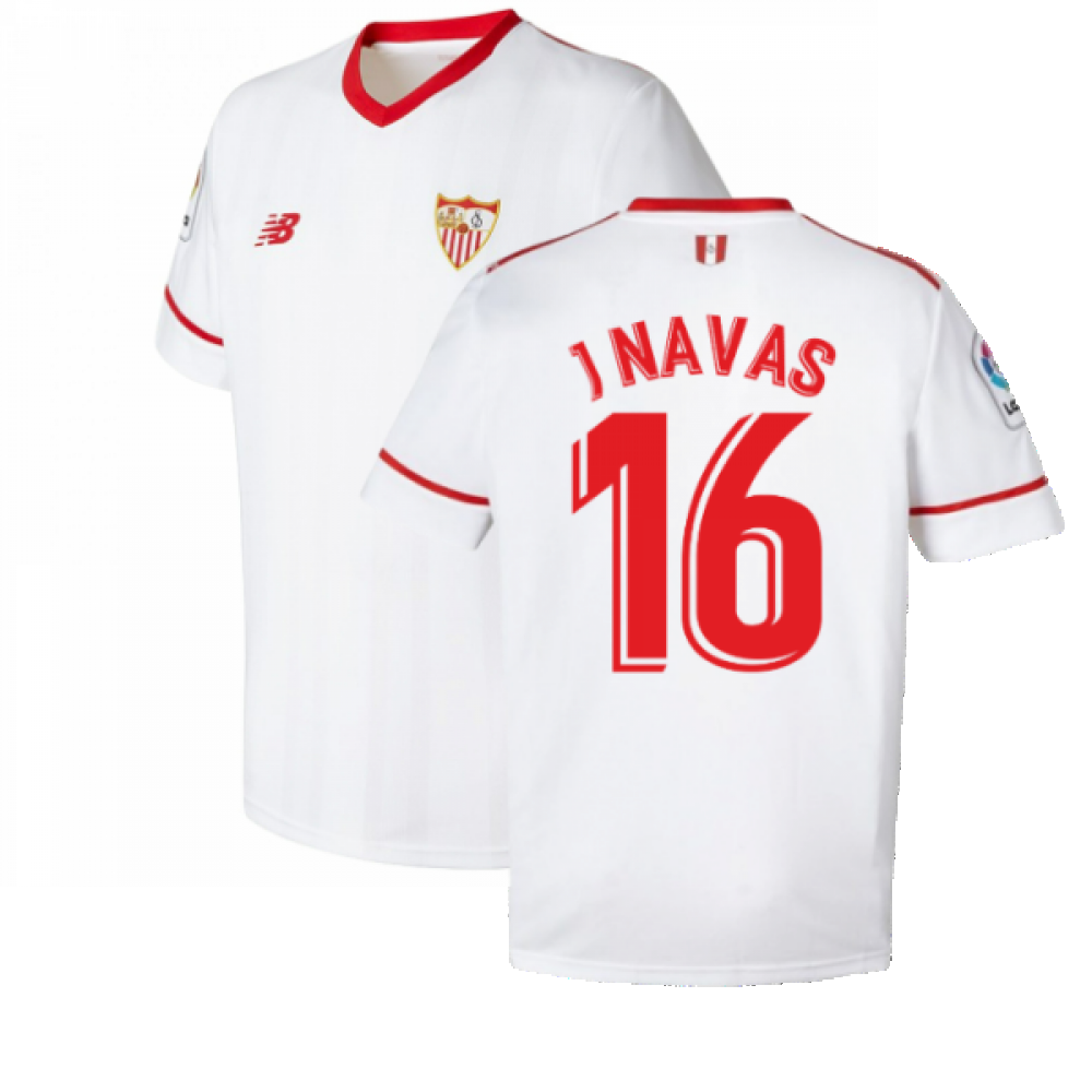 Sevilla 2017-18 Home Shirt ((Excellent) L) (J NAVAS 16)_0