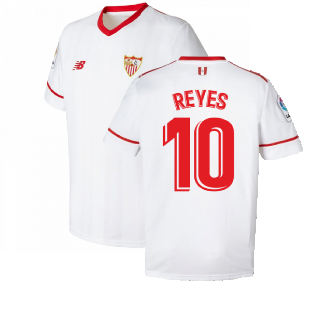 Sevilla 2017-18 Home Shirt ((Excellent) L) (Reyes 10)_0