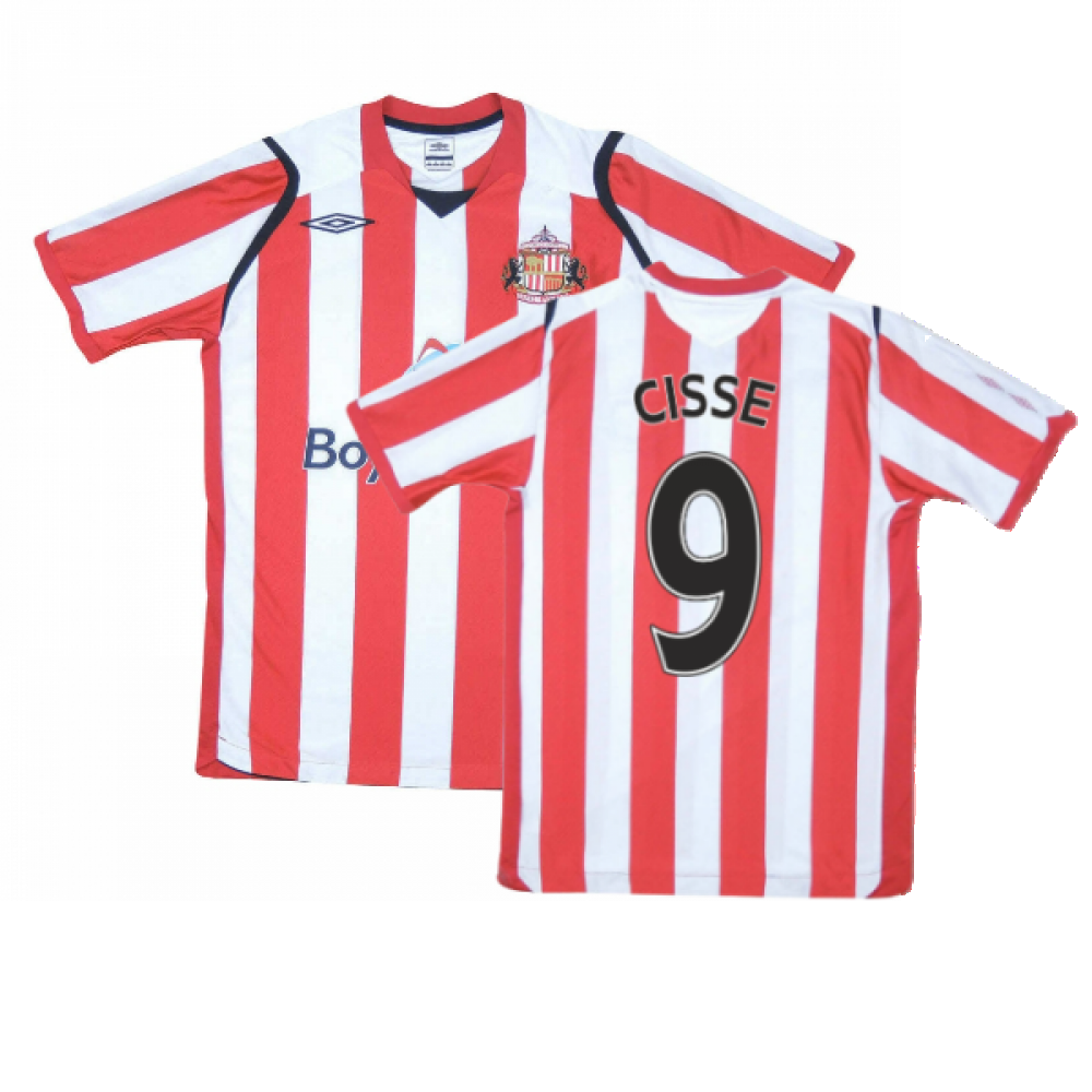 Sunderland 2008-09 Home Shirt ((Good) L) (Cisse 9)_0