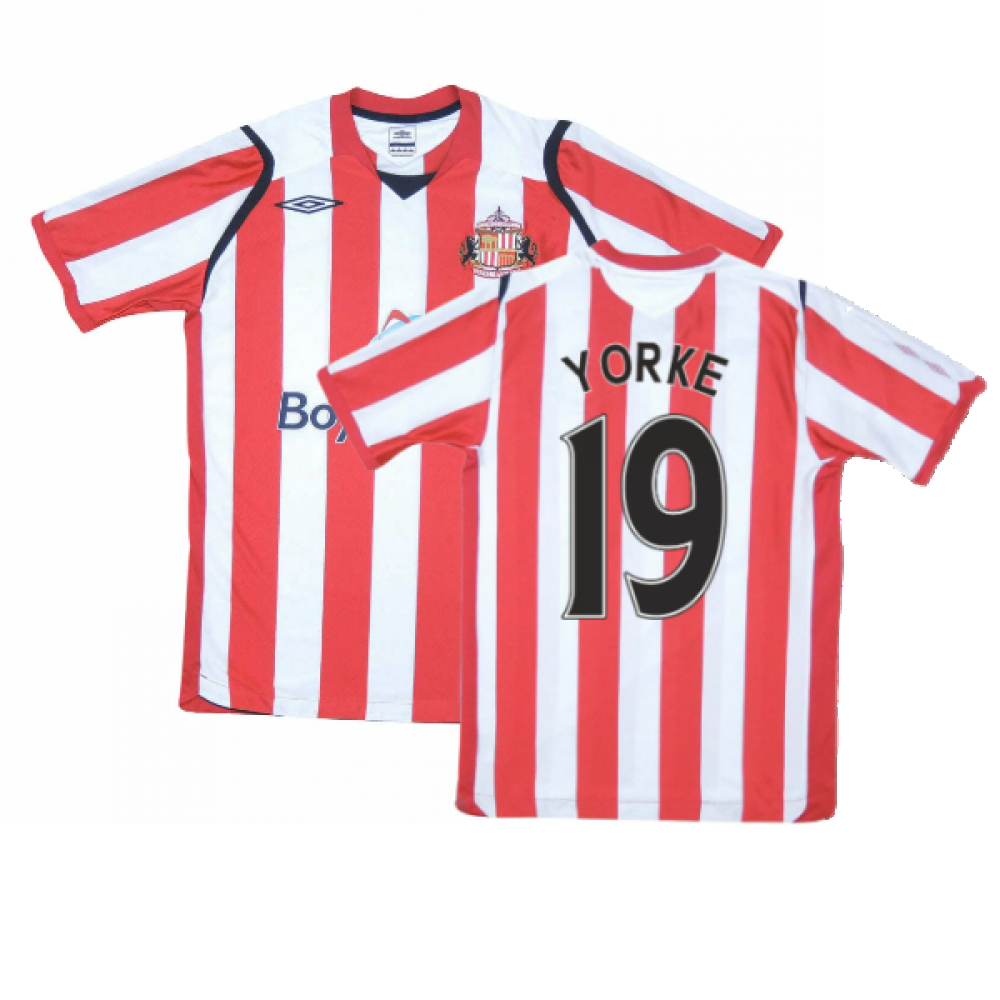 Sunderland 2008-09 Home Shirt ((Good) L) (Yorke 19)_0