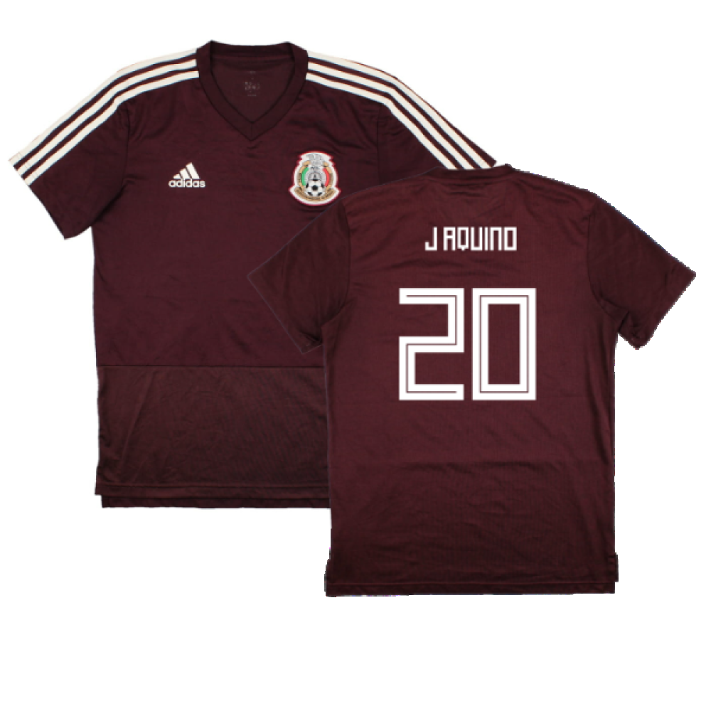 Mexico 2018-19 Adidas Training Shirt (S) (J Aquino 20) (Excellent)_0