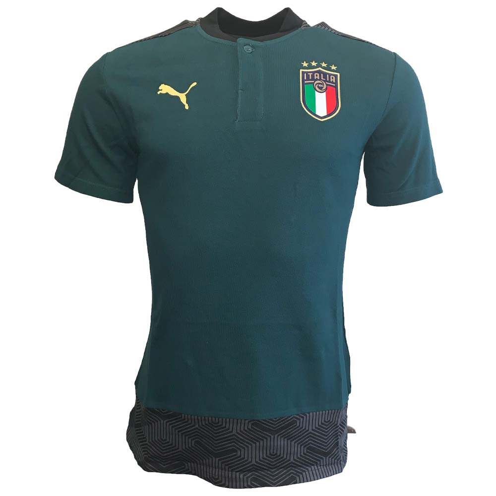 2019-2020 Italy Puma Casual Polo Shirt (Pine)_0
