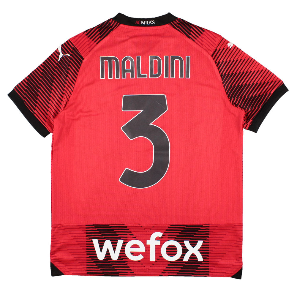 AC Milan 2023-24 Home Shirt (XLB) Maldini #3 (Excellent)_0