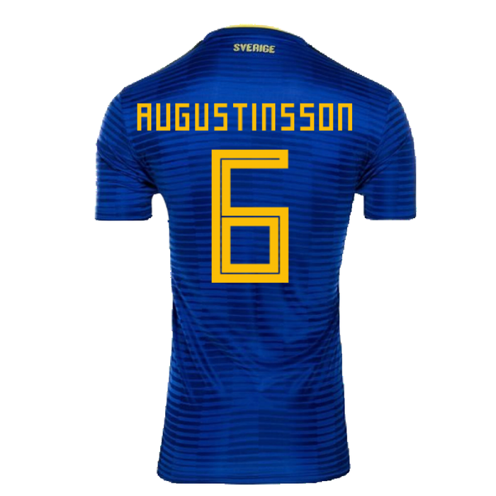 2018-2019 Sweden Away Adidas Football Shirt ((Excellent) S) (Augustinsson 6)_2