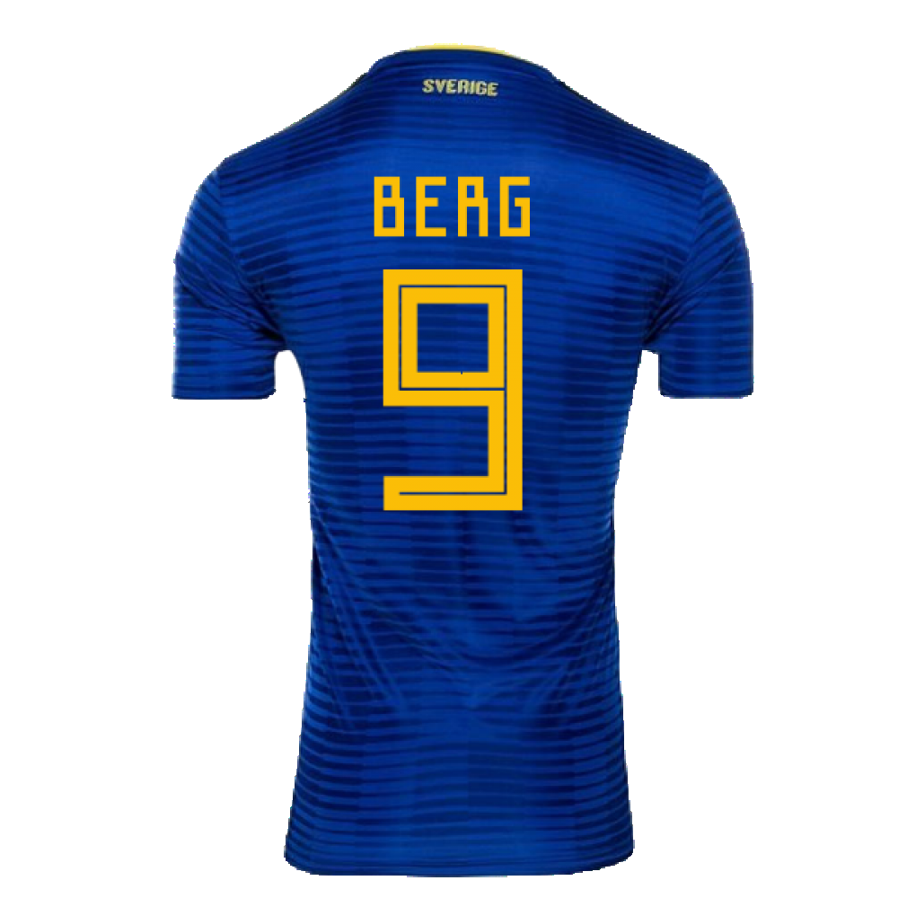 2018-2019 Sweden Away Adidas Football Shirt ((Excellent) S) (Berg 9)_2