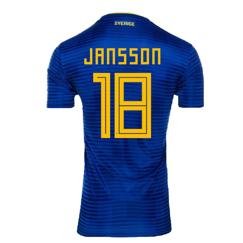 2018-2019 Sweden Away Adidas Football Shirt ((Excellent) S) (Jansson 18)_2