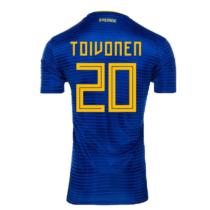 2018-2019 Sweden Away Adidas Football Shirt ((Excellent) S) (Toivonen 20)_2