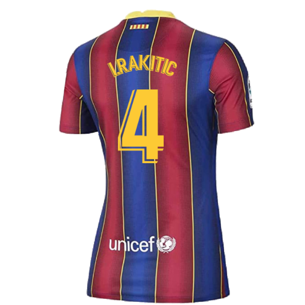 Barcelona 2020-21 Home Shirt (Womens) (Large 16-18) (Excellent) (I.RAKITIC 4)_1