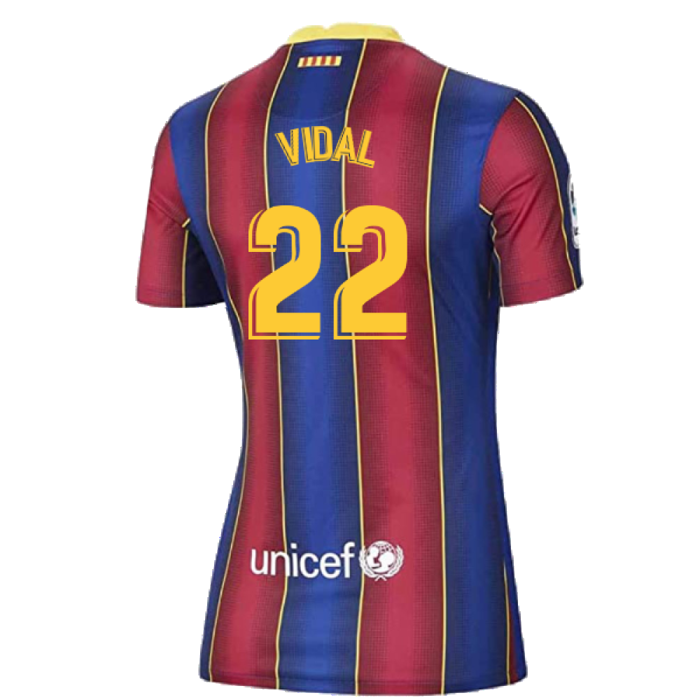 Barcelona 2020-21 Home Shirt (Womens) (Large 16-18) (Excellent) (VIDAL 22)_1