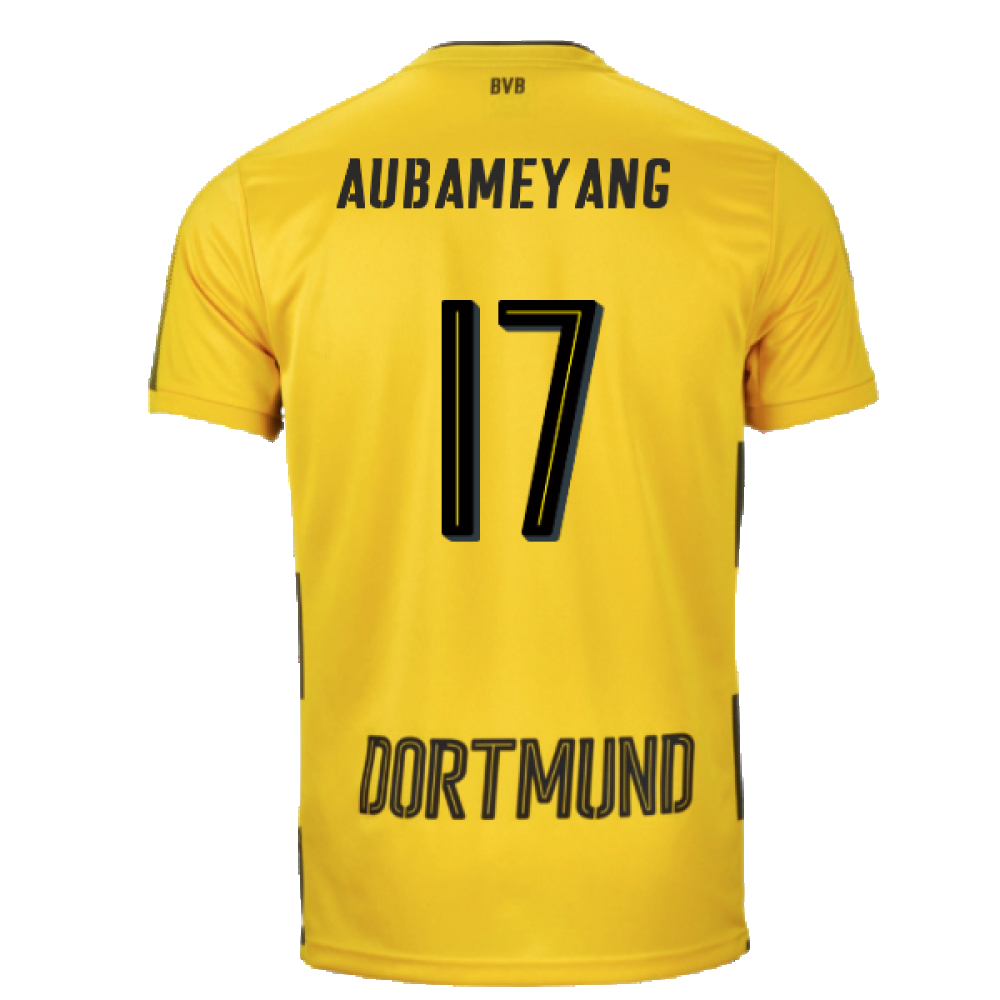Borussia Dortmund 2017-18 Home Shirt (S) (Very Good) (Aubameyang 17)_1