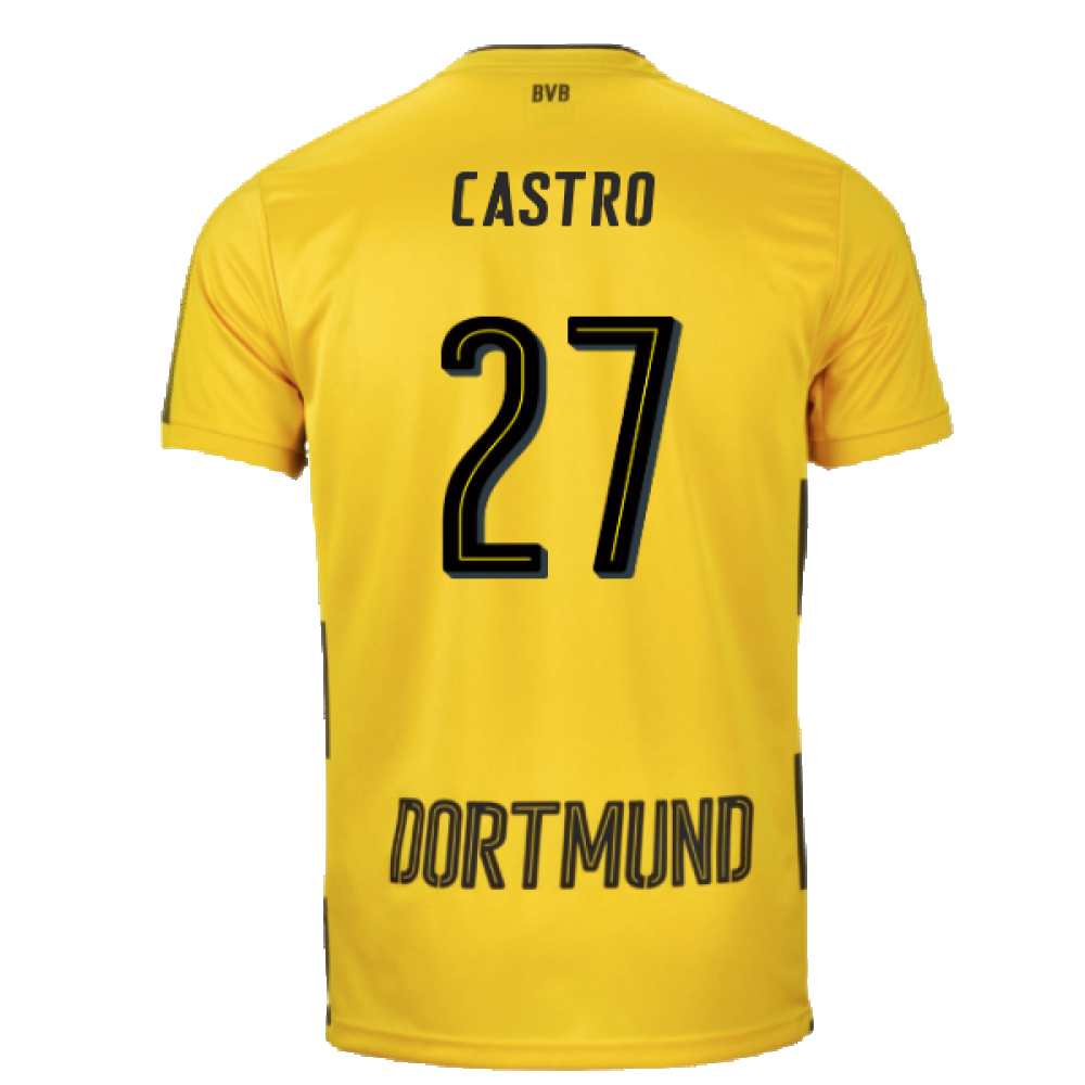 Borussia Dortmund 2017-18 Home Shirt (S) (Very Good) (Castro 27)_1