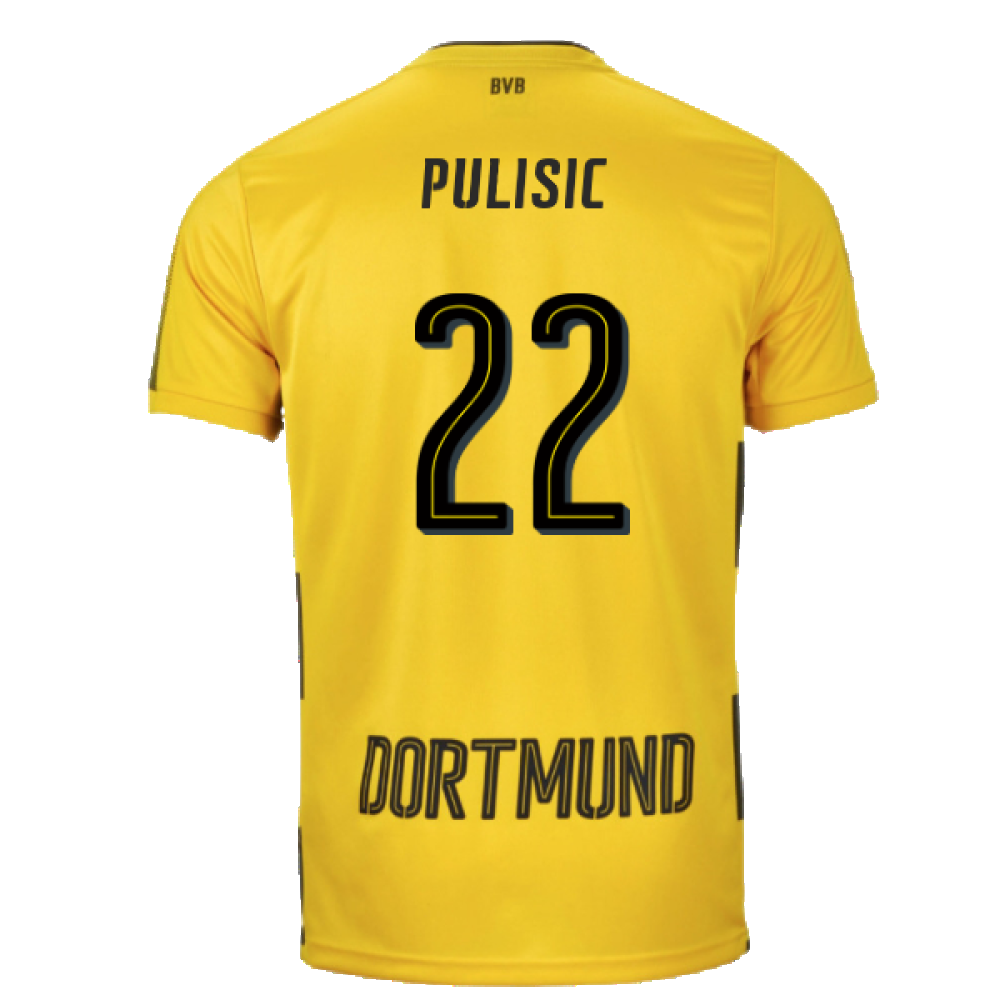 Borussia Dortmund 2017-18 Home Shirt (L) (Excellent) (Pulisic 22)_1