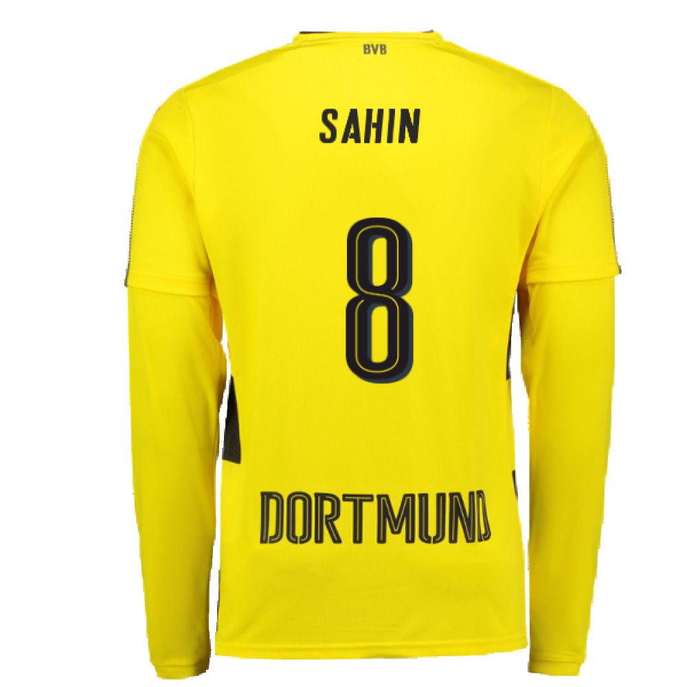 Borussia Dortmund 2017-18 Long Sleeve Home Shirt (S) (Excellent) (Sahin 8)_1