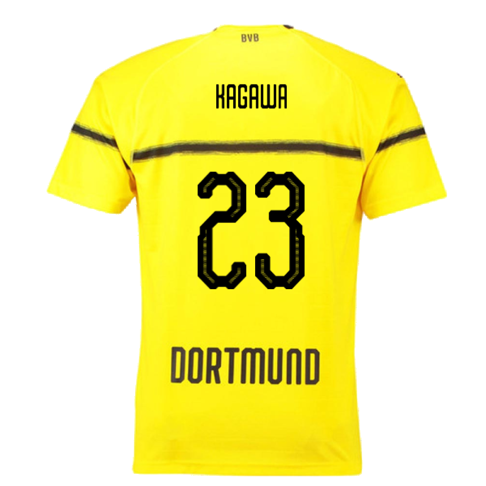 Borussia Dortmund 2018-19 European/Cup Home Shirt (L) (Very Good) (Kagawa 23)_1