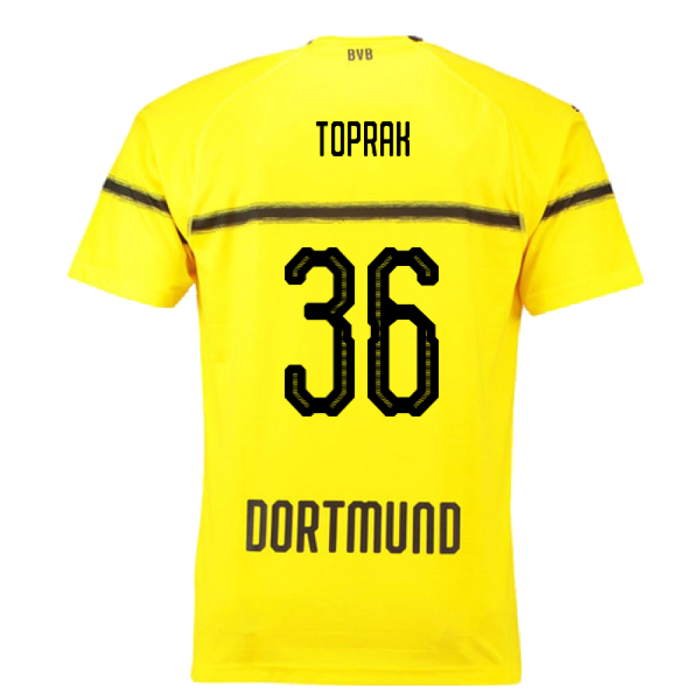 Borussia Dortmund 2018-19 European/Cup Home Shirt (L) (Very Good) (Toprak 36)_1