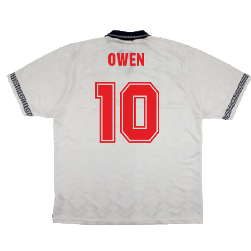 England 1990-92 Home Shirt (XL) (Good) (Owen 10)_1