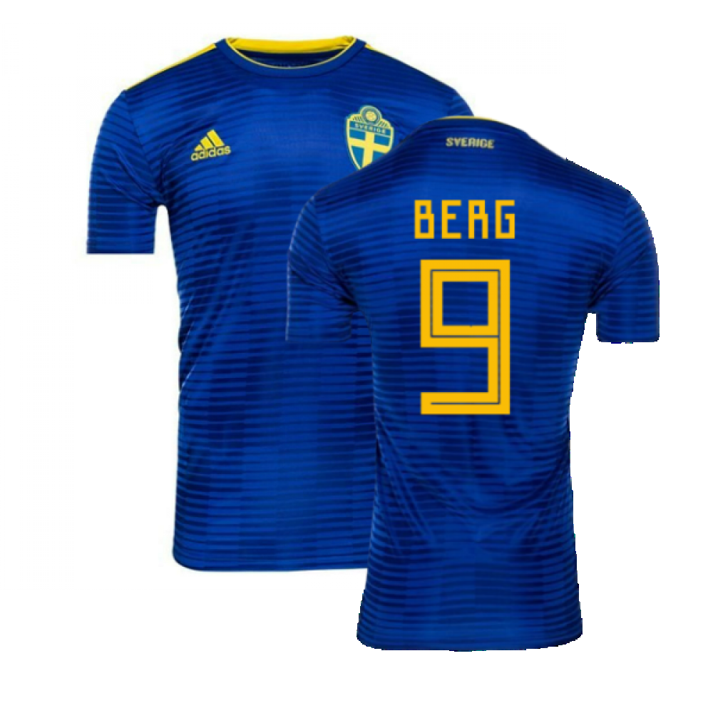 2018-2019 Sweden Away Adidas Football Shirt ((Excellent) S) (Berg 9)_0