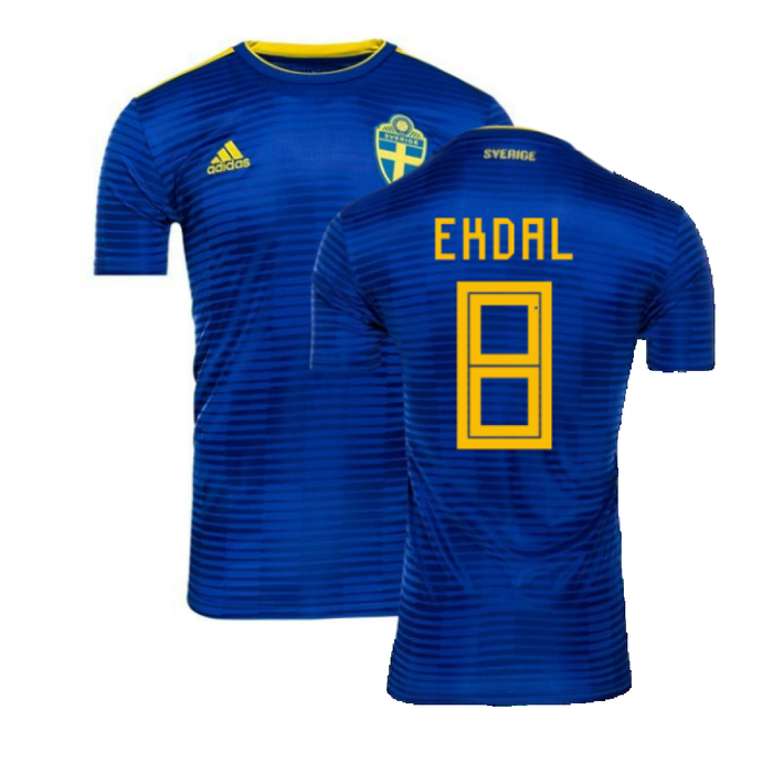 2018-2019 Sweden Away Adidas Football Shirt ((Excellent) S) (Ekdal 8)_0
