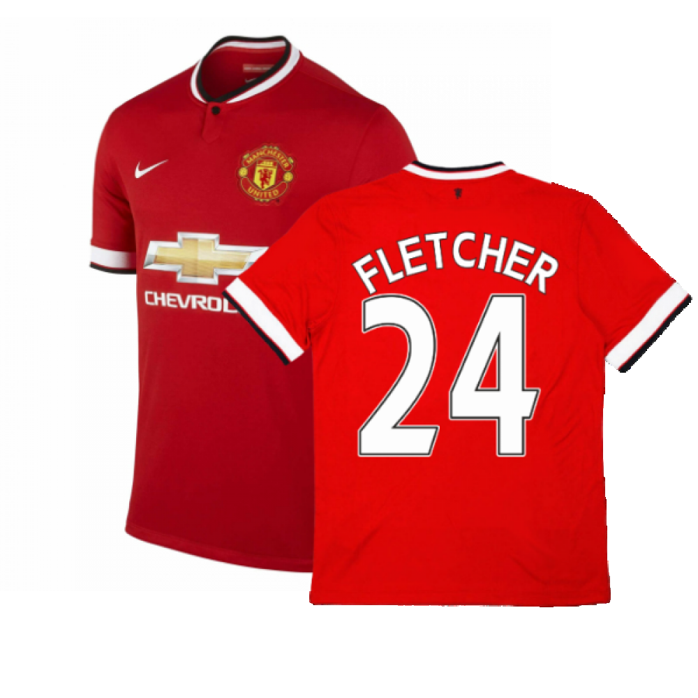 Manchester United 2014-15 Home Shirt ((Excellent) L) (Fletcher 24)_0
