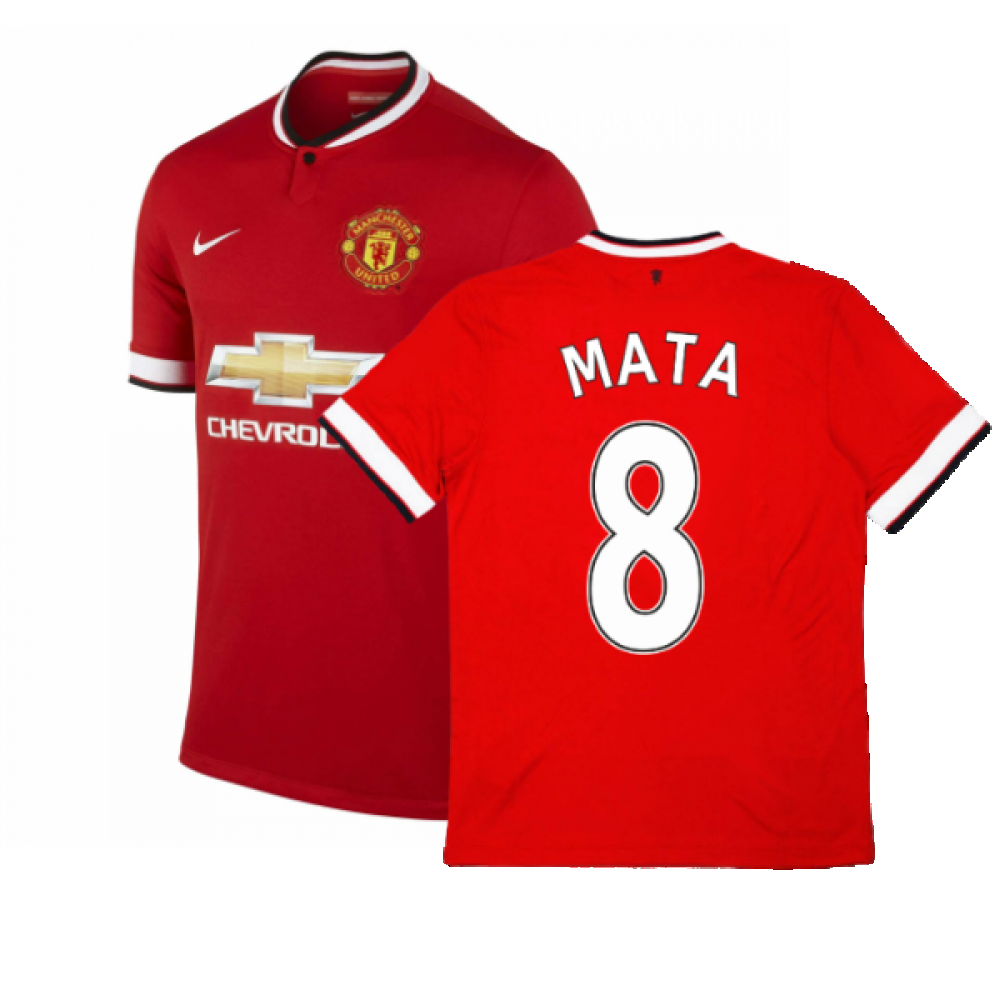 Manchester United 2014-15 Home Shirt ((Excellent) L) (Mata 8)_0