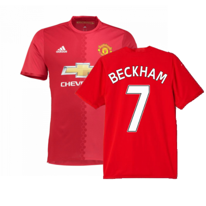 Manchester United 2016-17 Home Shirt ((Excellent) S) (Beckham 7)_0