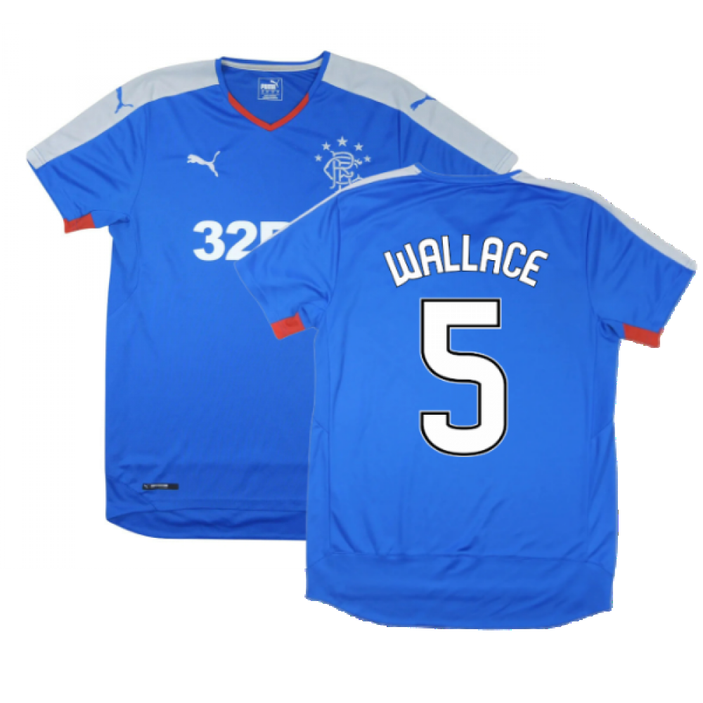 Rangers 2015-16 Home Shirt ((Excellent) S) (Wallace 5)_0