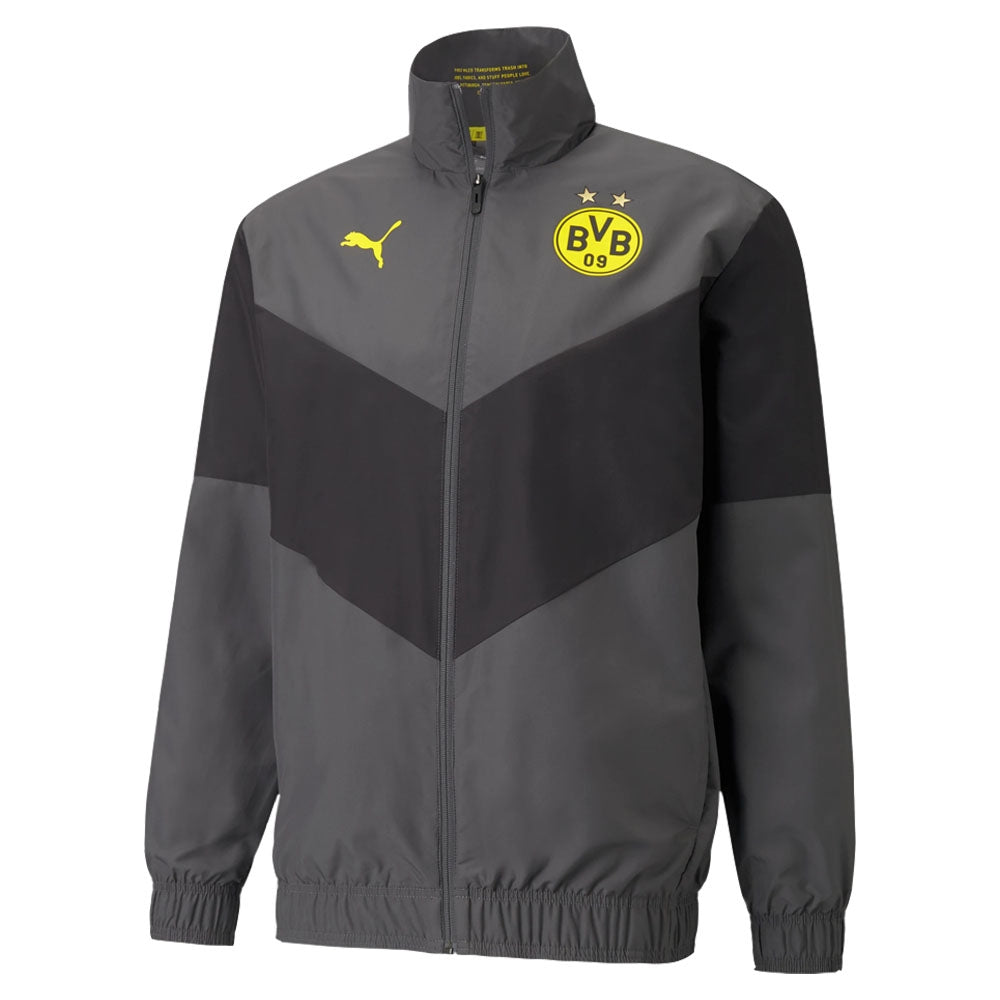 2021-2022 Borussia Dortmund Pre Match Jacket (Asphalt)_0
