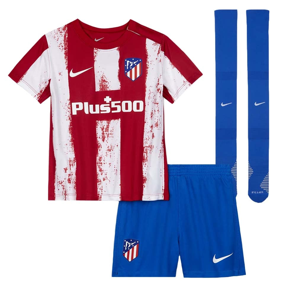 2021-2022 Atletico Madrid Little Boys Home Shirt_0