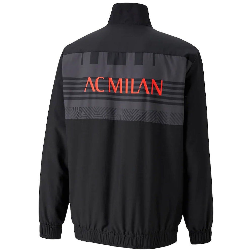 2021-2022 AC Milan Prematch Jacket (Black)_1