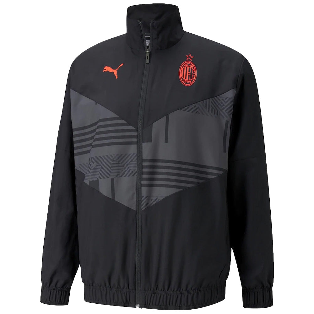 2021-2022 AC Milan Prematch Jacket (Black)_0