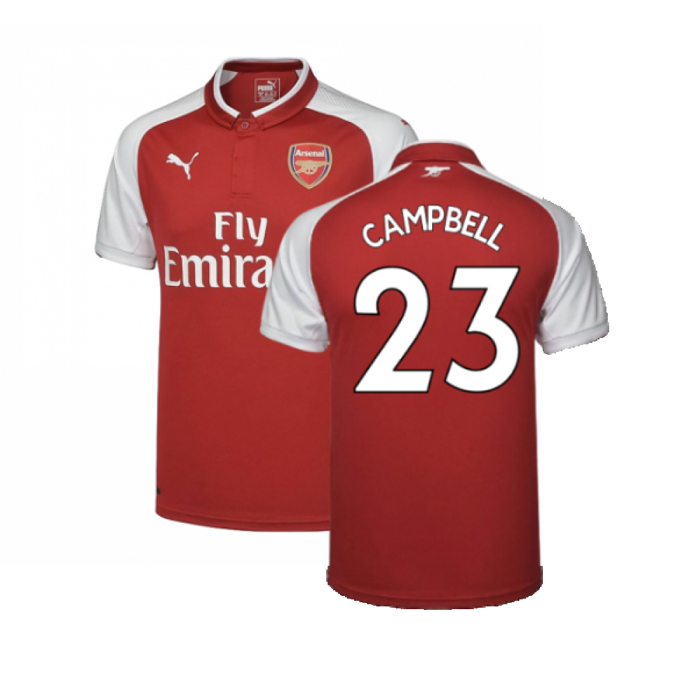 Arsenal 2017-18 Home Shirt (XL) (Very Good) (Campbell 23)_0