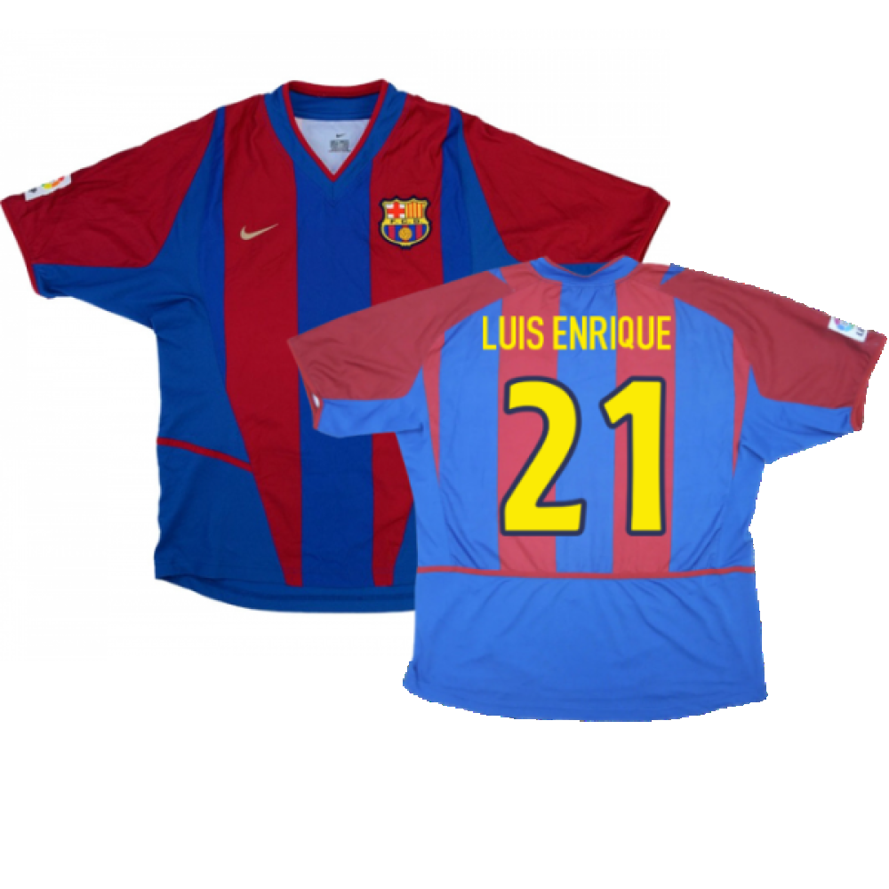 Barcelona 2002-03 Home Shirt (L) (Very Good) (Luis Enrique  21)_0