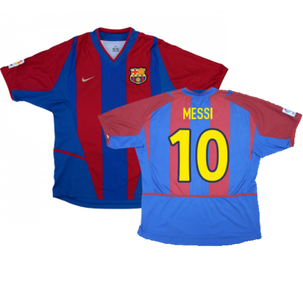 Barcelona 2002-03 Home Shirt (L) (Very Good) (Messi 10)_0