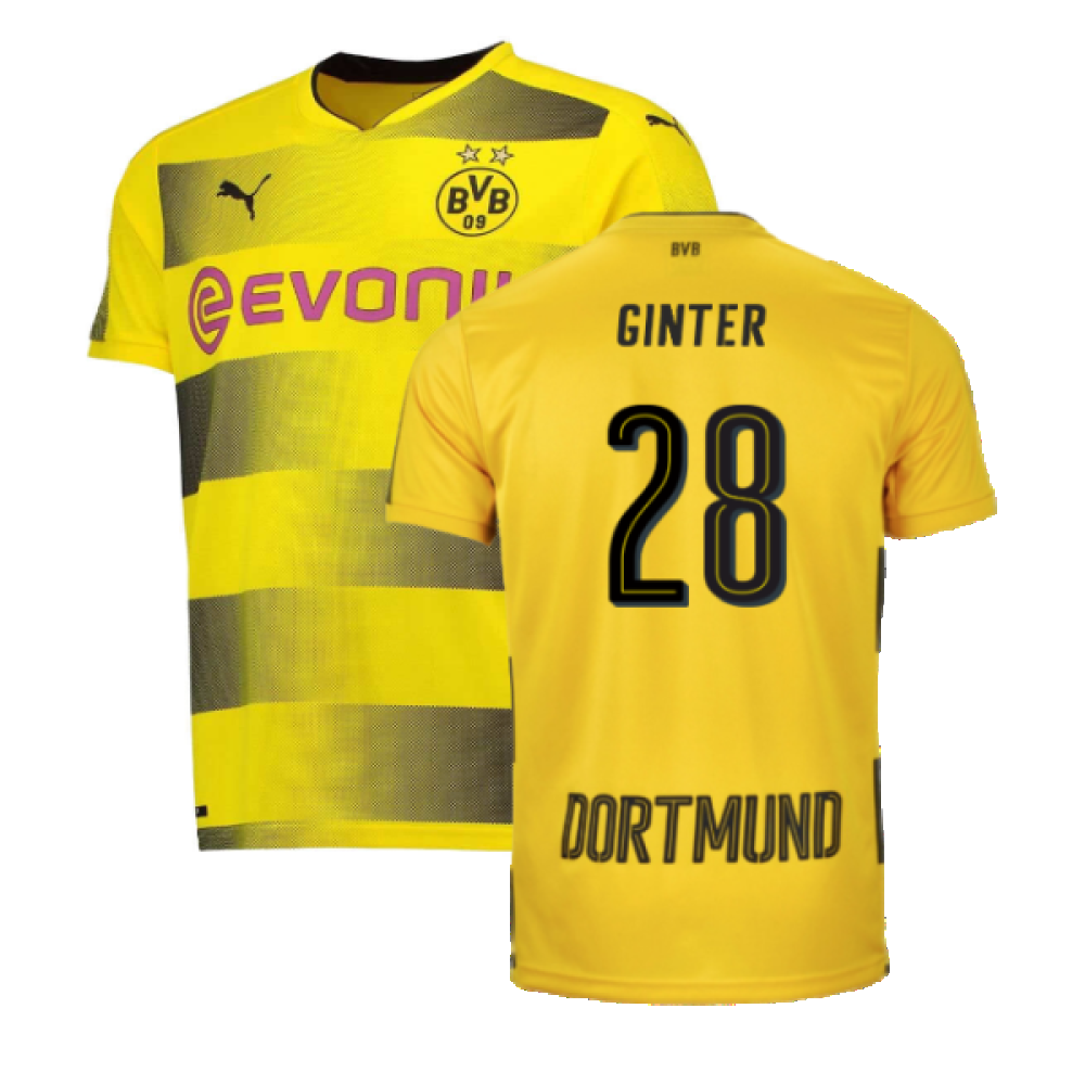 Borussia Dortmund 2017-18 Home Shirt (S) (Very Good) (Ginter 28)_0