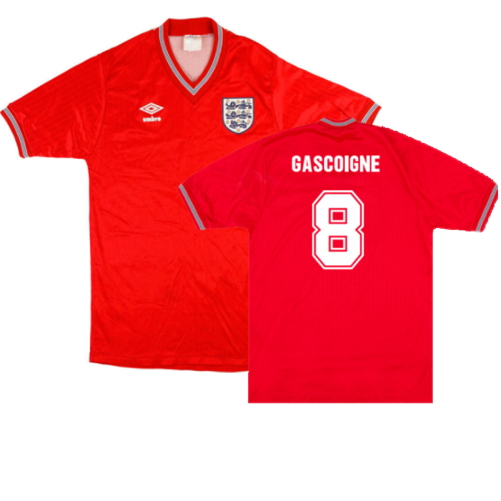 England 1984-85 Away Shirt (XL Boys) (Very Good) (GASCOIGNE 8)_0
