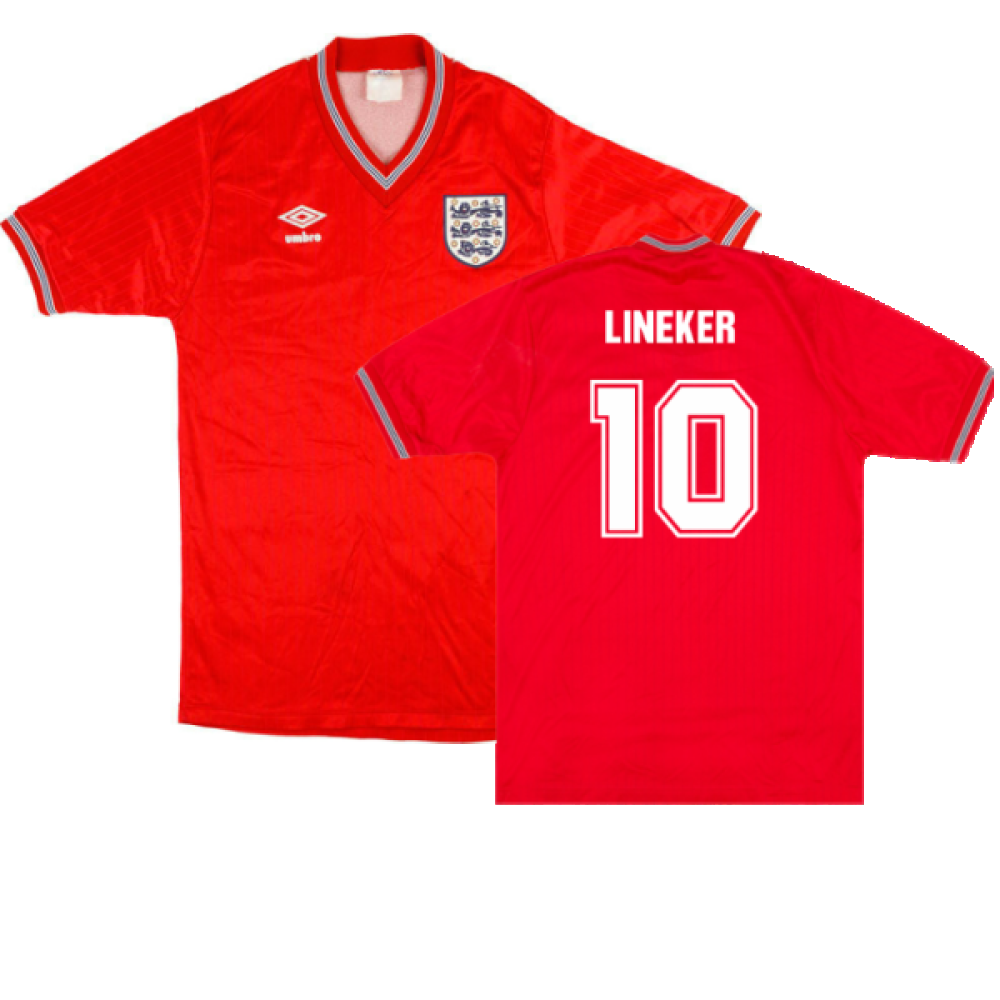 England 1984-85 Away Shirt (XL Boys) (Very Good) (LINEKER 10)_0