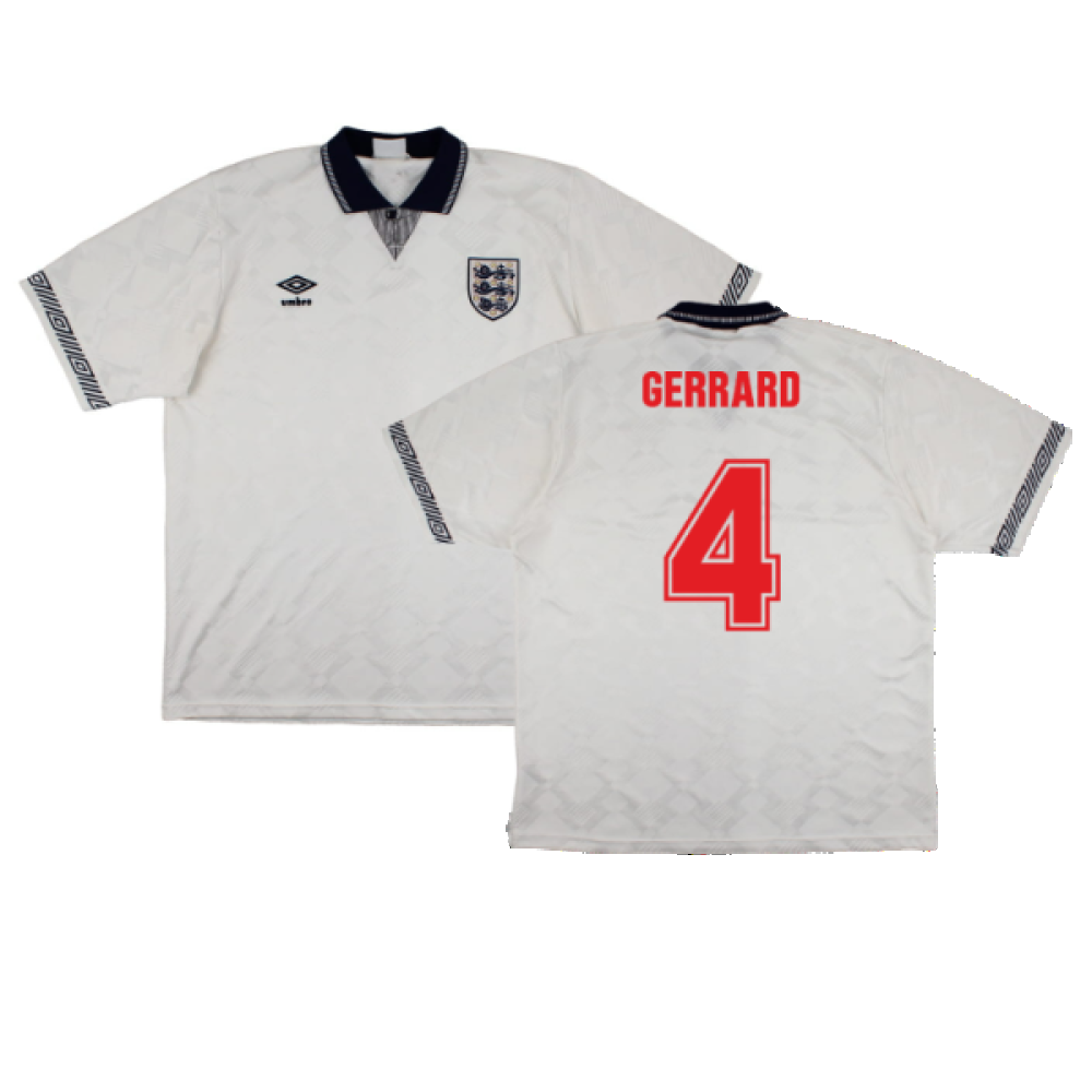 England 1990-92 Home Shirt (S) (Good) (Gerrard 4)_0