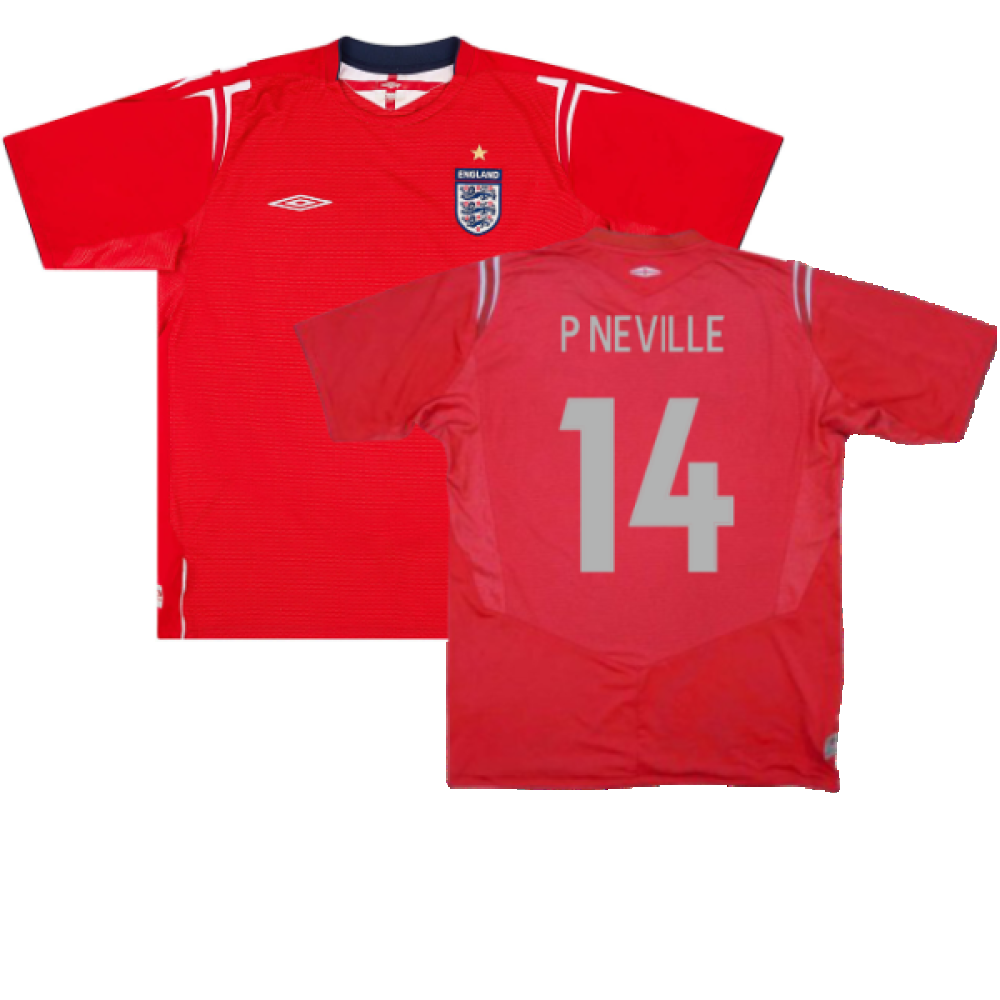 England 2004-06 Away Shirt (L) (Very Good) (P Neville 14)_0