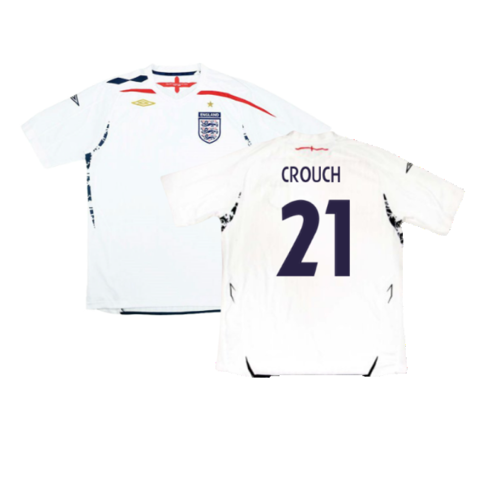 England 2007-09 Home Shirt (XL) (Excellent) (CROUCH 21)_0