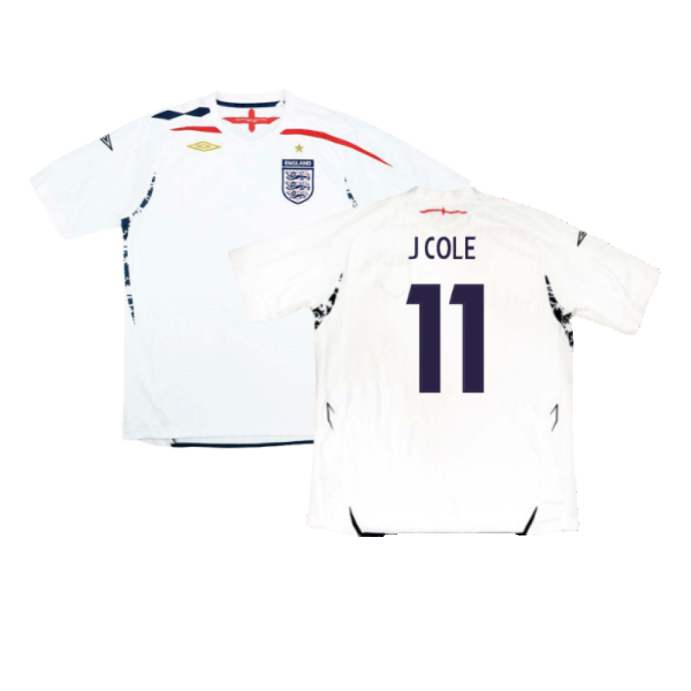 England 2007-09 Home Shirt (XL) (Excellent) (J COLE 11)_0