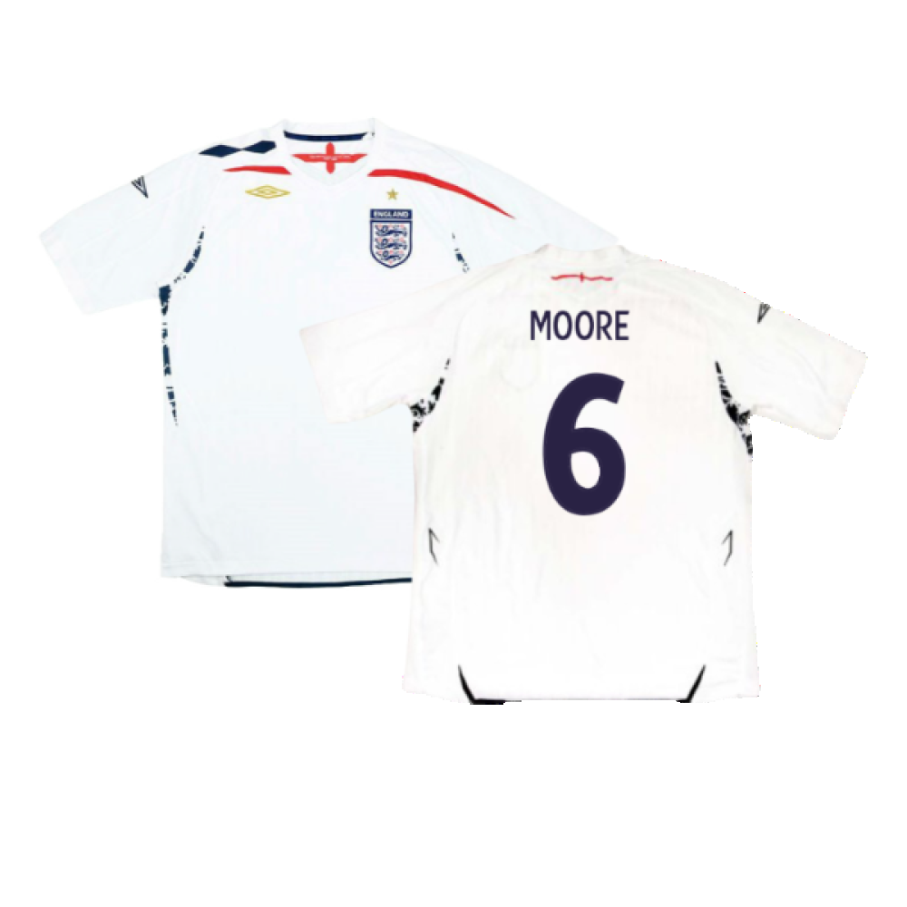 England 2007-09 Home Shirt (XL) (Excellent) (MOORE 6)_0