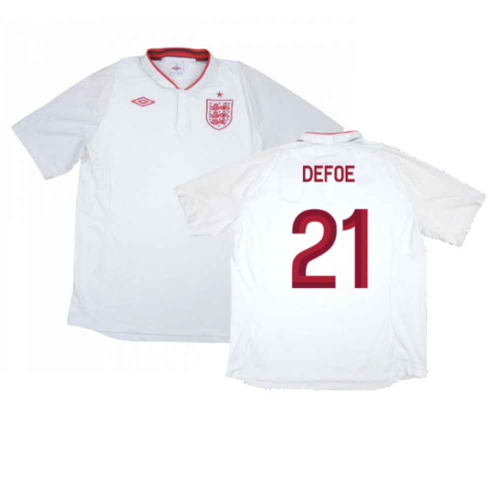 England 2012-13 Home Shirt (M) (Excellent) (Defoe 21)_0