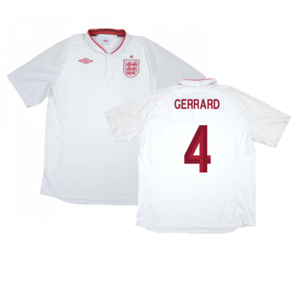 England 2012-13 Home Shirt (XL) (Very Good) (Gerrard 4)_0