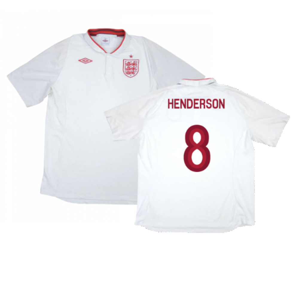 England 2012-13 Home Shirt (XL) (Very Good) (Henderson 8)_0