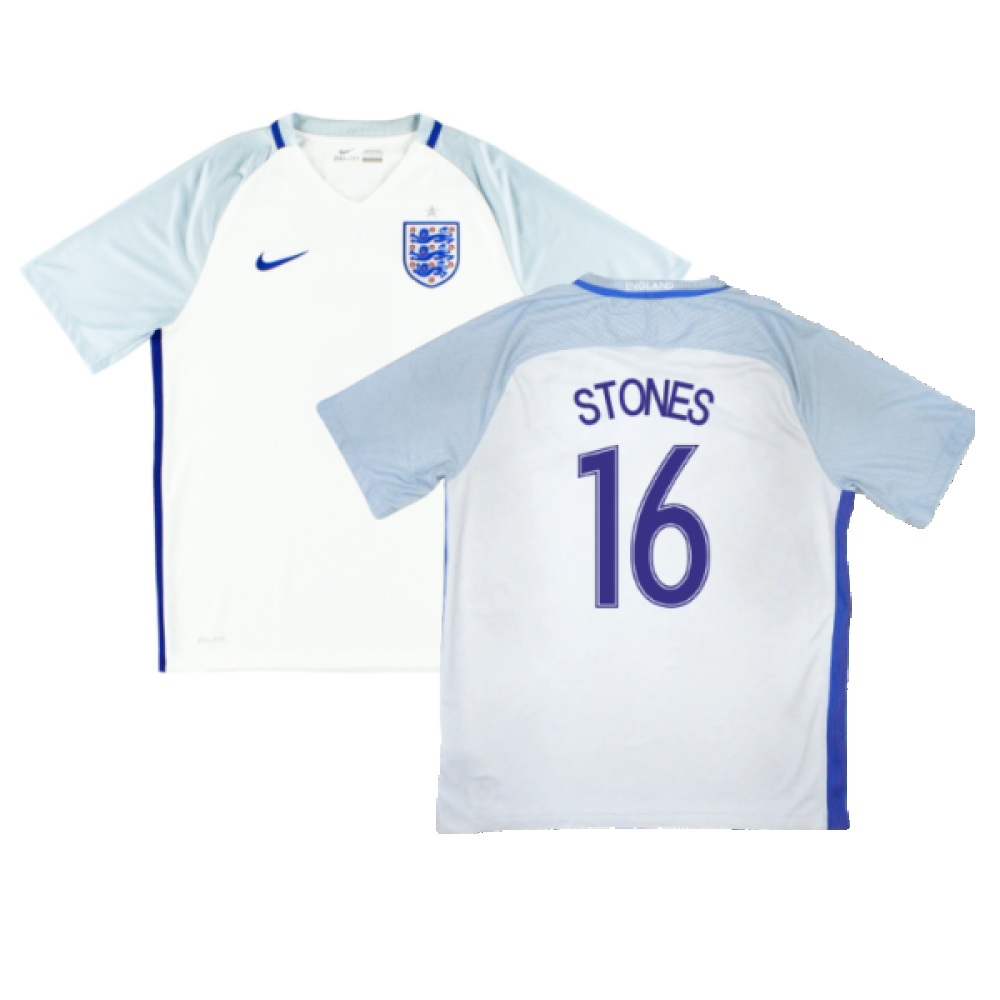England 2016-17 Home Shirt (M) (Very Good) (Stones 16)_0