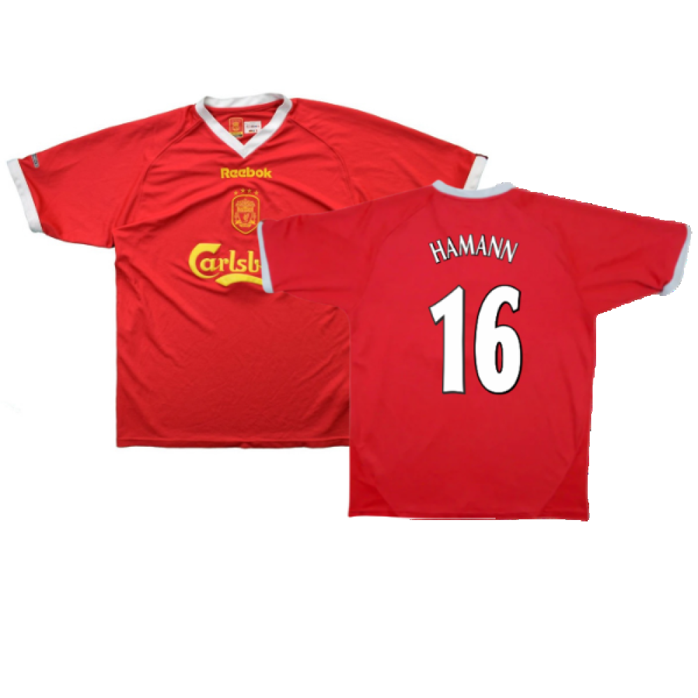 Liverpool 2001-03 European Home Shirt (M) (Excellent) (HAMANN 16)_0