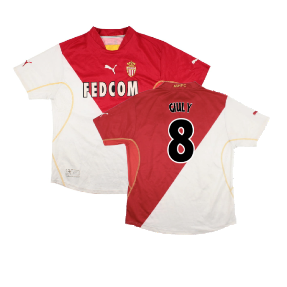 Monaco 2002-03 Home Shirt (XL) (Fair) (Giuly 8) – Soccer Clasico